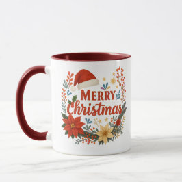 Santa Hat Merry Christmas Coffee Mug Mugg