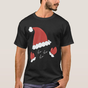 Santa Hat Mittens Hohoho Ugly Sweater Family Appar T Shirt
