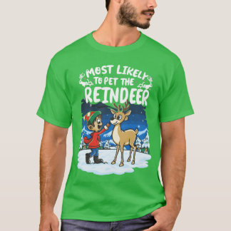 Santa hat Most Likelyo Pethe Rein Girl T Shirt