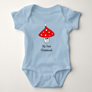 Santa Hat Mushroom Baby Bodykostym T Shirt
