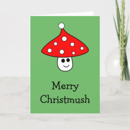 Santa Hat Mushroom-kort Helgkort