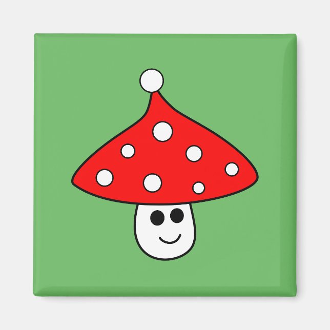 Santa Hat Mushroom Magnet (Framsidan)