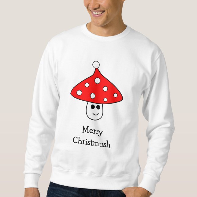 Santa Hat Mushroom Sweatshirt (Framsida)