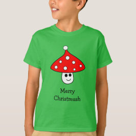 Santa Hat Mushroom T-Shirt (Barnet)