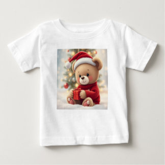 Santa Hat Nalle Baby Shirt - julgåva T