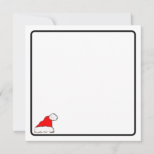 Santa hat note card anteckningskort (Framsida)