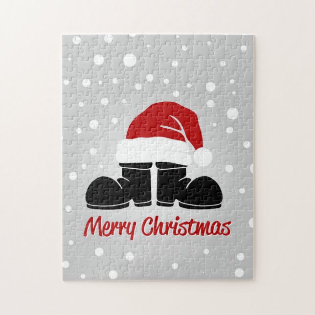 Santa hat och bootsb pussel (Vertikal)