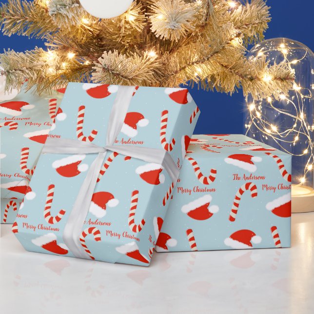Santa Hat och Candy cane Presentpapper (Helgdagar)