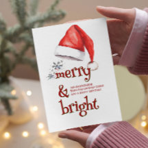 Santa Hat och Snöflingor Merry och Bright