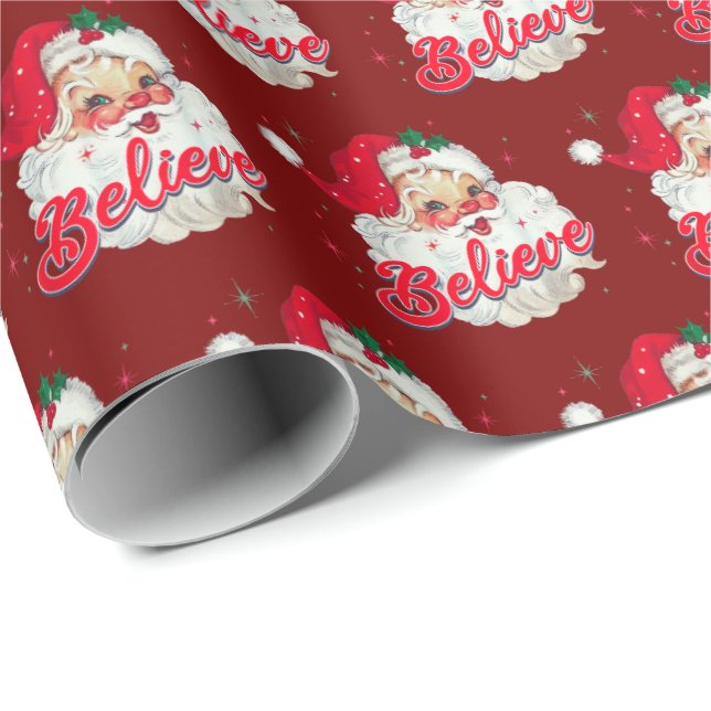 Santa Hat Old Christmas Holiday gift  Presentpapper (Rullad Hörn)