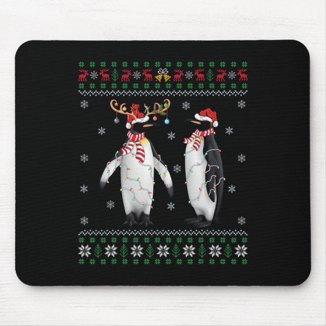 Santa Hat Penguin Bird Julafton Lighting Ugly Peng Musmatta (Framsidan)