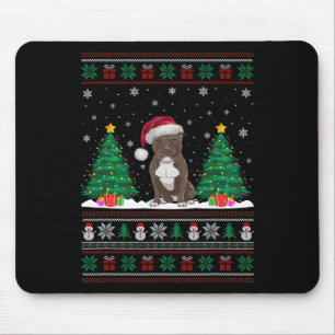 Santa Hat Pitbull Hund Julgran Ljus Ugly S Musmatta