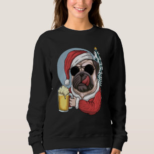 Santa Hat Pug är mitt andliga djur T Shirt