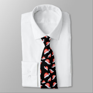 Santa Hat Red Black White jul Mönster Slips