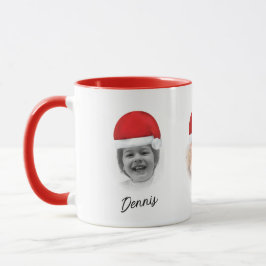 Santa Hat Red Christmas Grandkid Face Mugg
