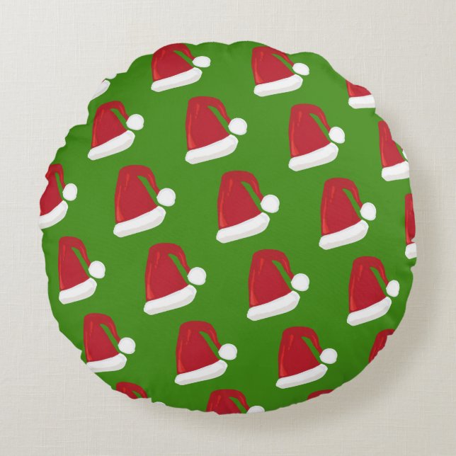 Santa Hat Round cushion Rund Kudde (Framsidan)