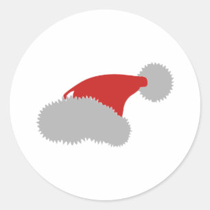 Santa Hat Runt Klistermärke