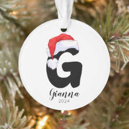 Santa Hat Simple Anpassade Brev G jul