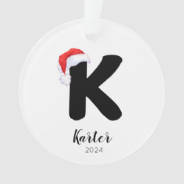 Santa Hat Simple Anpassade Brev K jul
