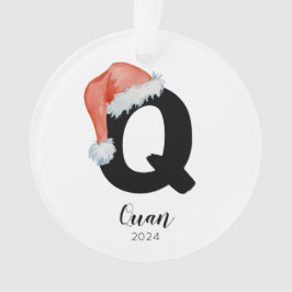 Santa Hat Simple Anpassade Brev Q jul