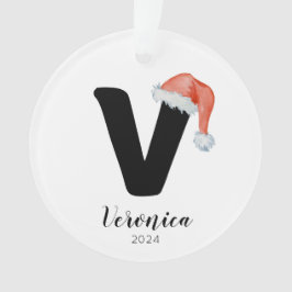 Santa Hat Simple Anpassade Brev V jul