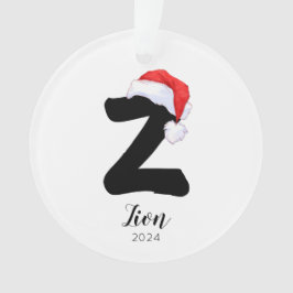 Santa Hat Simple Anpassade Brev Z jul