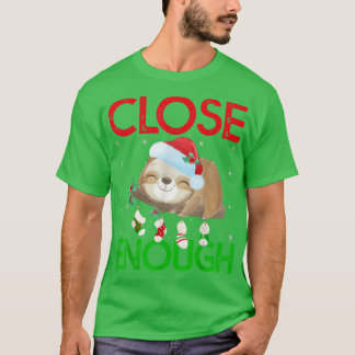 Santa Hat Sloth Julafton Ljus så fort som möjligt T Shirt