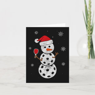 Santa Hat Snögubbe-gåvor för Julafton Roligt Pickl Kort
