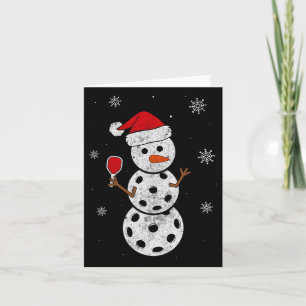Santa Hat Snögubbe-gåvor för Julafton Roligt Pickl Kort