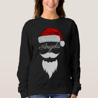  Santa Hat Split Monogram Shirt, Personalized Name T Shirt