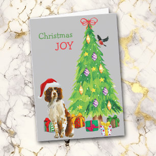 Santa Hat Springer Spain och Julgran Helgkort