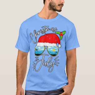 Santa Hat Sunglass Sommarvshjul i jultomten T Shirt