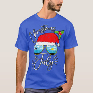 Santa Hat Sunglass Sommarvshjul i jultomten T Shirt