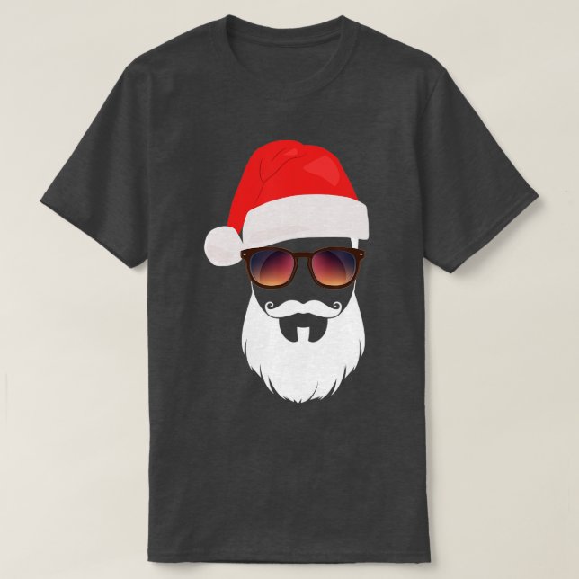 Santa Hat Sunglasses Beard Santa Presentidee 1 T Shirt (Design framsida)
