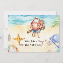 Santa Hat Sunglasses Sommar Jul i juli Julkort