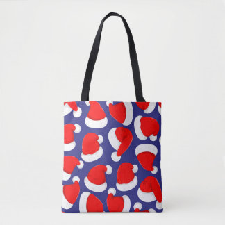 Santa Hat Tecknad Sömlös bakgrund Tygkasse