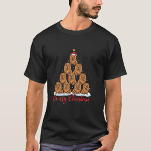 Santa Hat Ugly Julafton Funny Chow Chow Hund jul T Shirt
