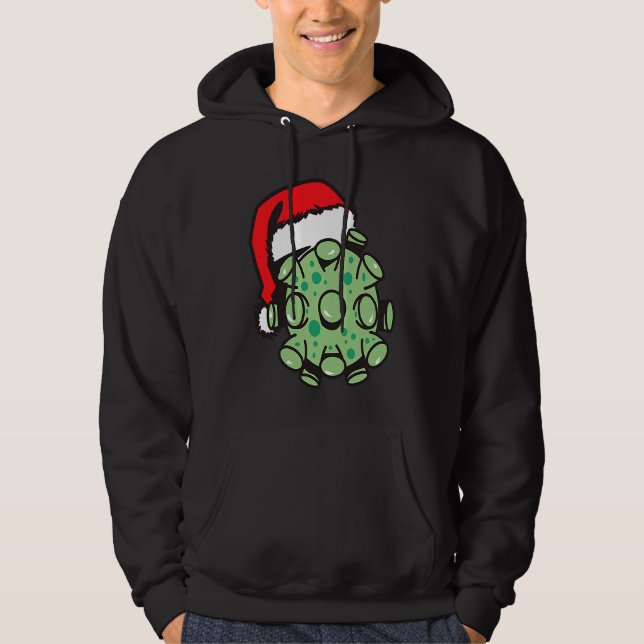 Santa Hat Virus Hoodie (Framsida)