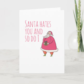 Santa hatar dig och så gör mig helgkort