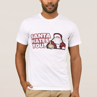 Santa hatar dig t shirt
