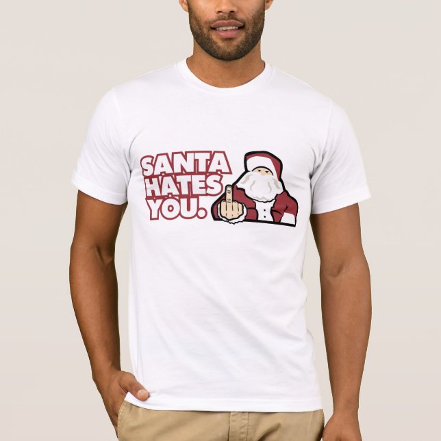 Santa hatar dig t shirt (Framsida)