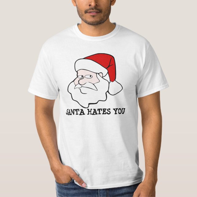 Santa hatar dig T-tröja Tröja (Framsida)