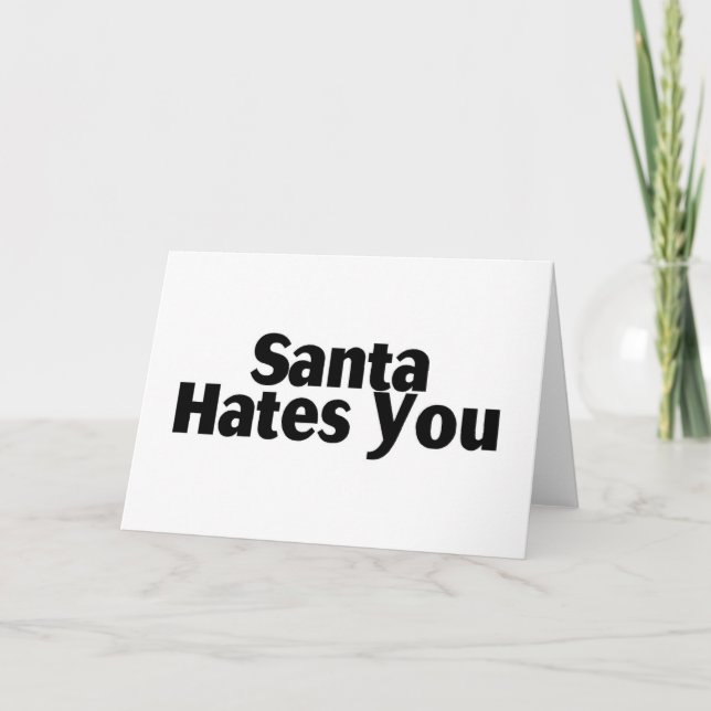 Santa Hates You Helgkort (Framsida)