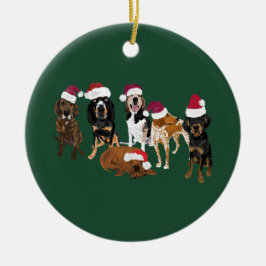 Santa Hats grönt Julgransprydnad Keramik