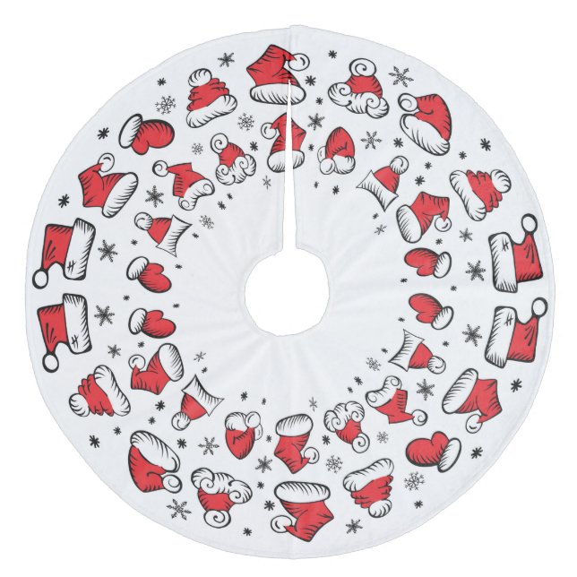 Santa Hats Julgransmatta Fleece (Framsidan)