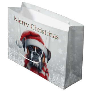 Santa Hatt Boxer Hund Jul