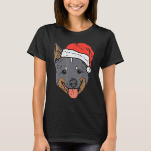 Santa Hatt Heeler Australian Cattle Dog Jul X T Shirt