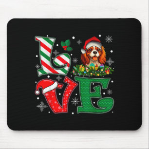 Santa hatt Kärlek Cavalier King Charles Spaniel Hu Musmatta