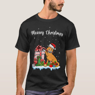 Santa Hatt Katt Jul För Tjejer Barn Meowy Katt Chr T Shirt