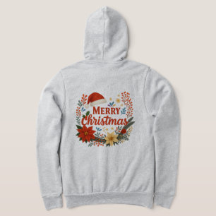 Santa hatt Merry Christmas Dragkedja Hoodie T Shirt